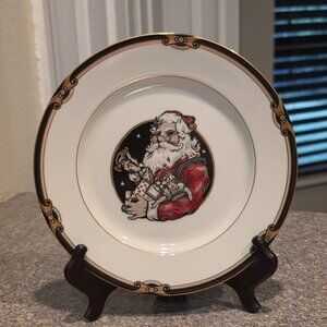 Fitz Floyd Santa's Workshop‎ Christmas Salad Appetizer Plate American Settings